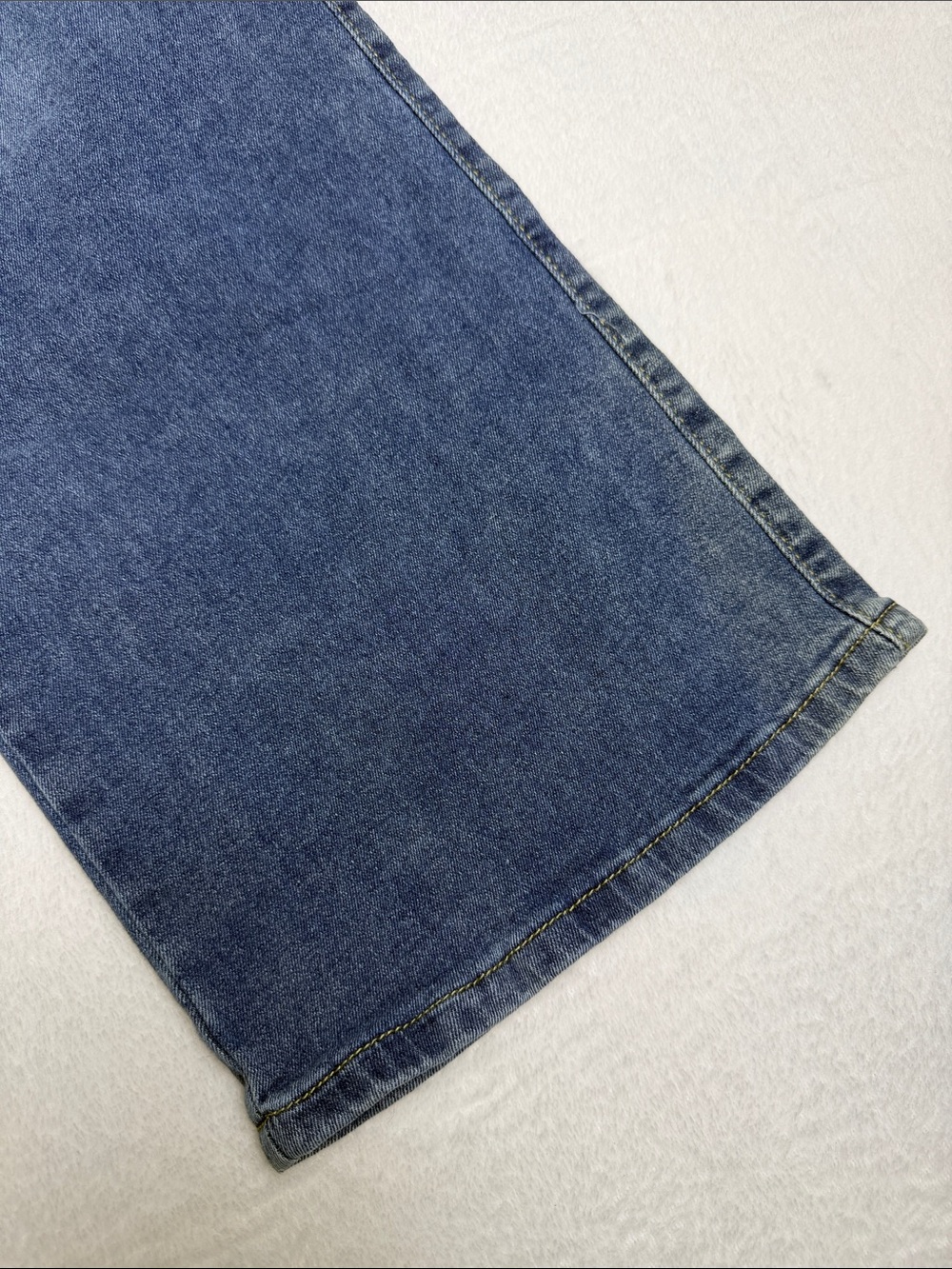Relaxed Fit Men's Blue Washed Baggy Jeans - Picture 3 of 5